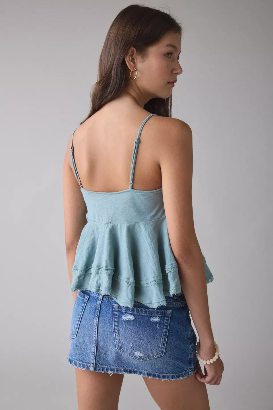 Women's Luckiest One Lace Trim Babydoll Cami