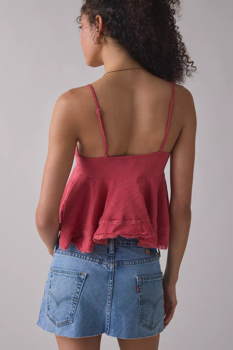 Women's Luckiest One Lace Trim Babydoll Cami