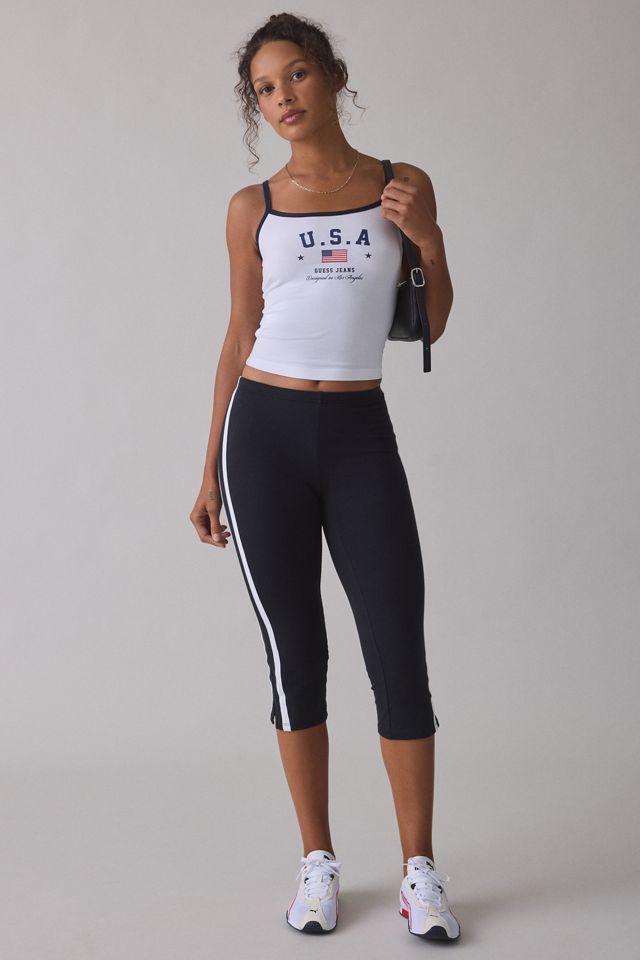 GUESS JEANS Women's Flag Graphic Crop Tank Top