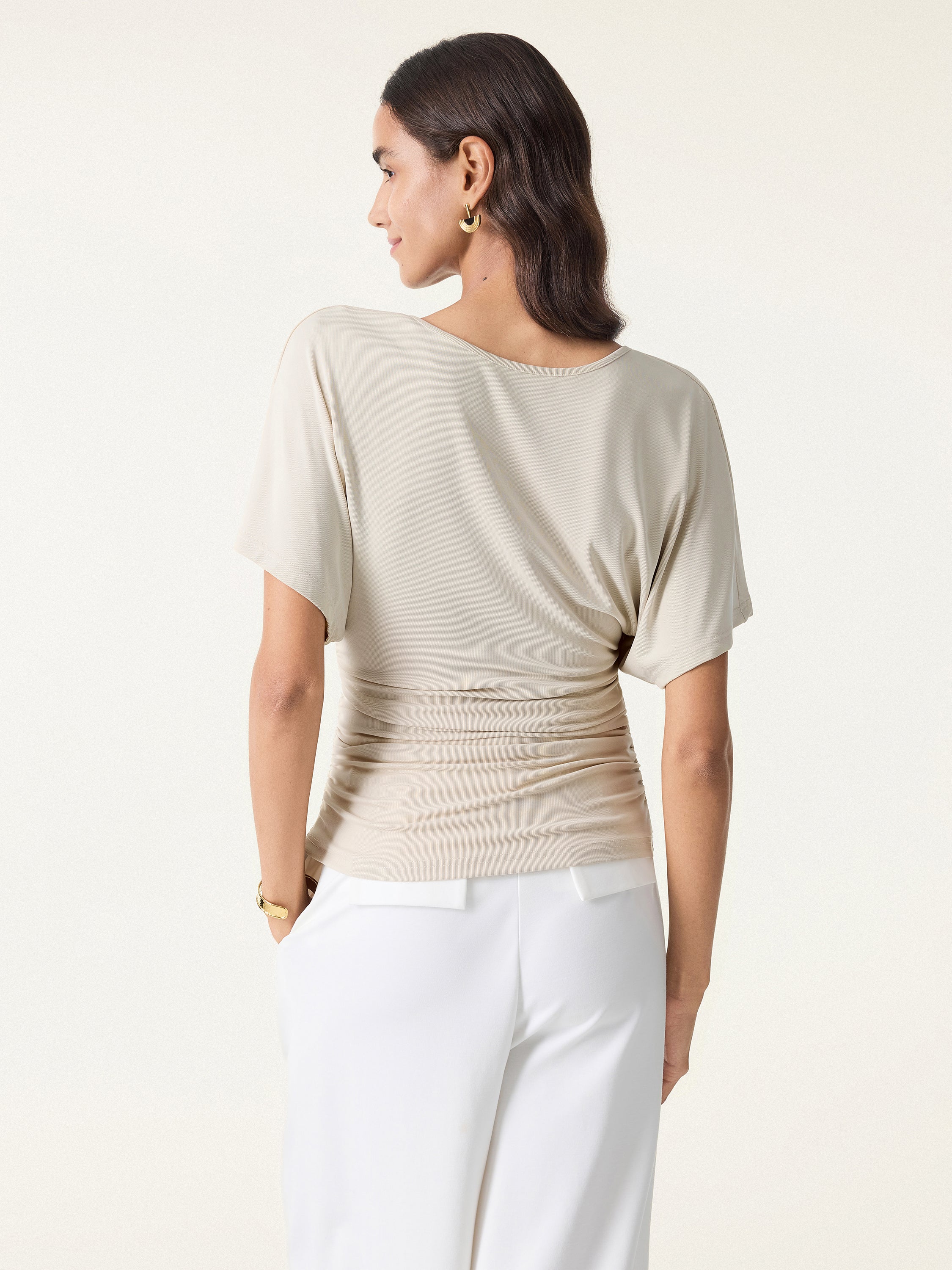 OGLmove Boatneck Batwing Top and Wide Leg Palazzo Pant Set