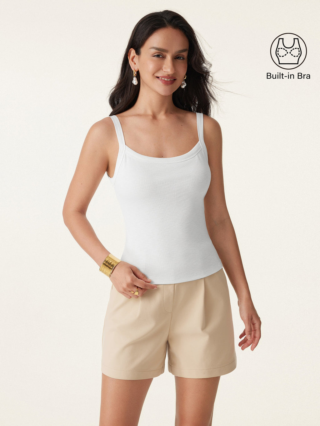 OGLmove Everyday Cotton Low Back Airy Bra Tank White