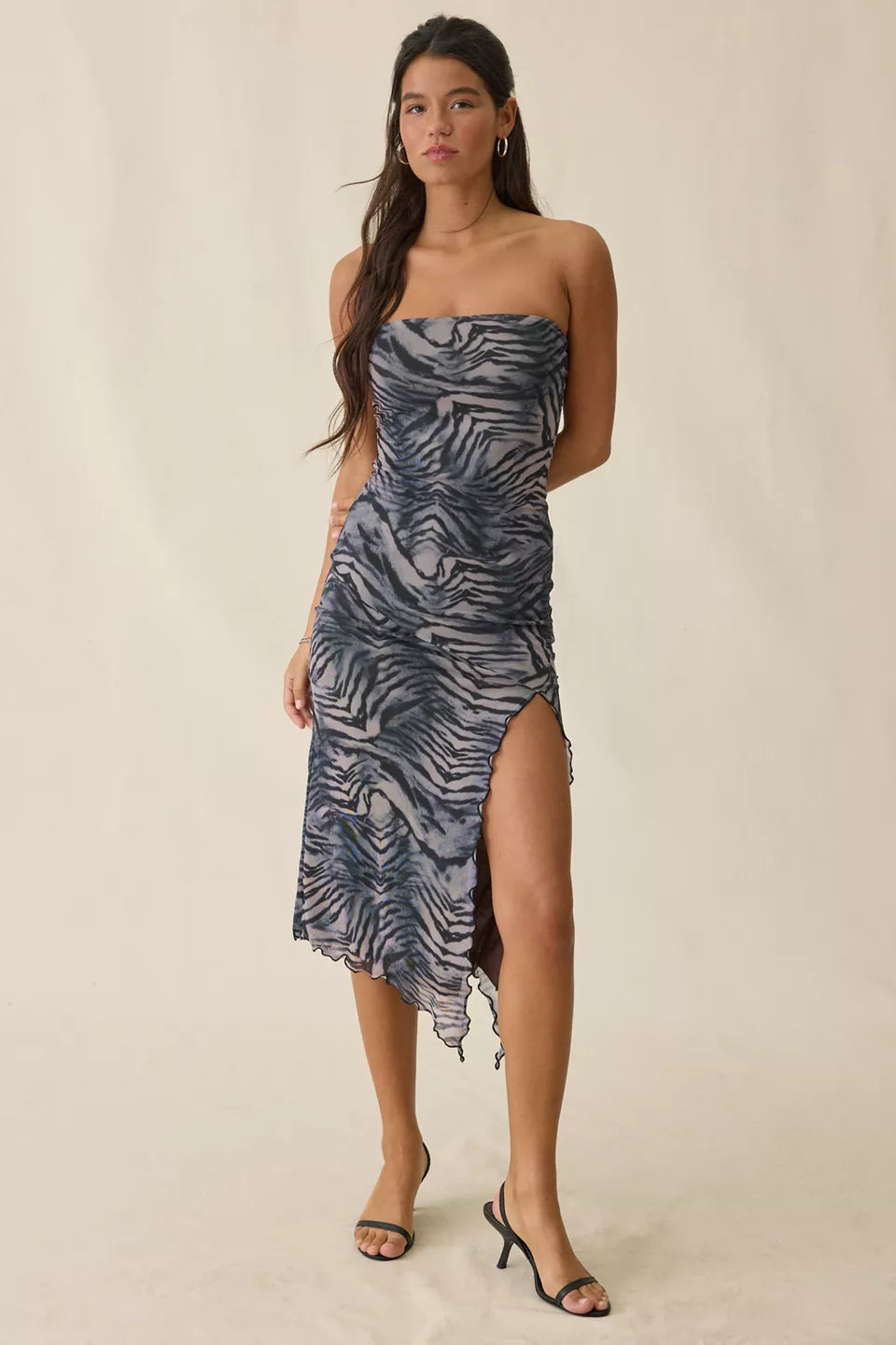 Women's Samara Mesh Strapless Midi Dress