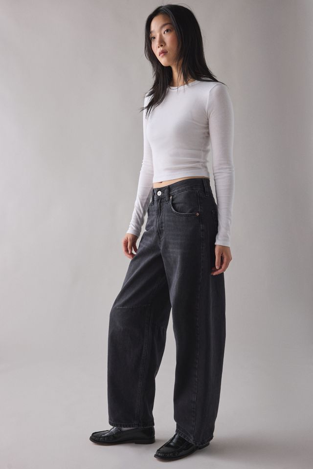 BDG Women's Logan Buckle Baggy Barrel Jeans