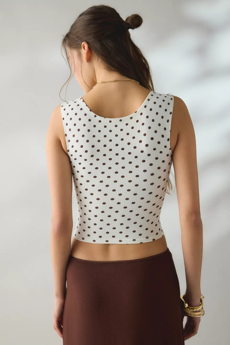 Women's Ribbed Square Neck Cropped Tank Top