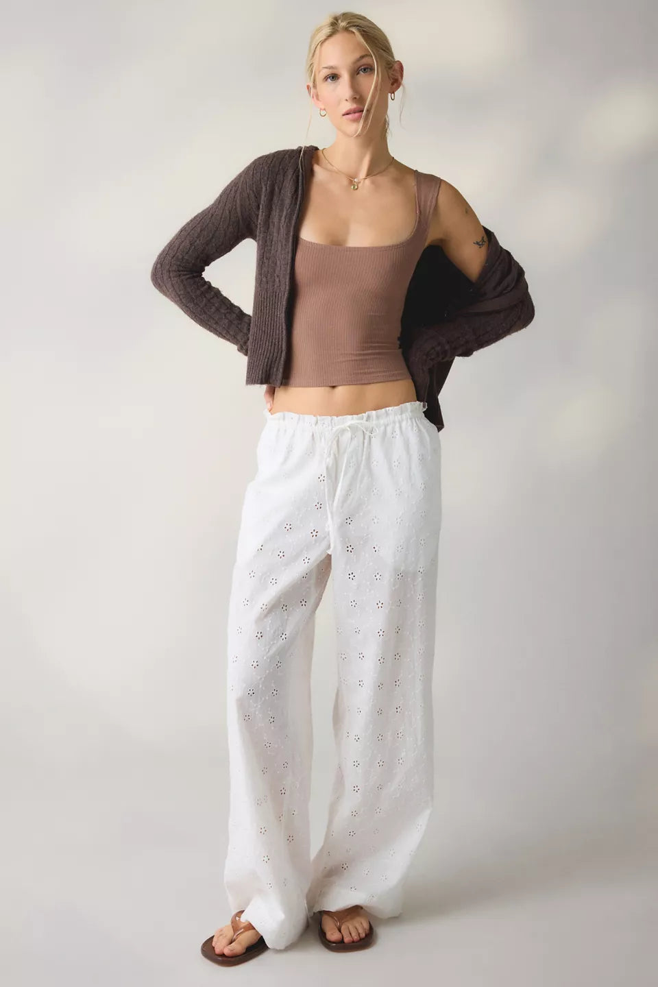 Women's Ribbed Square Neck Cropped Tank Top