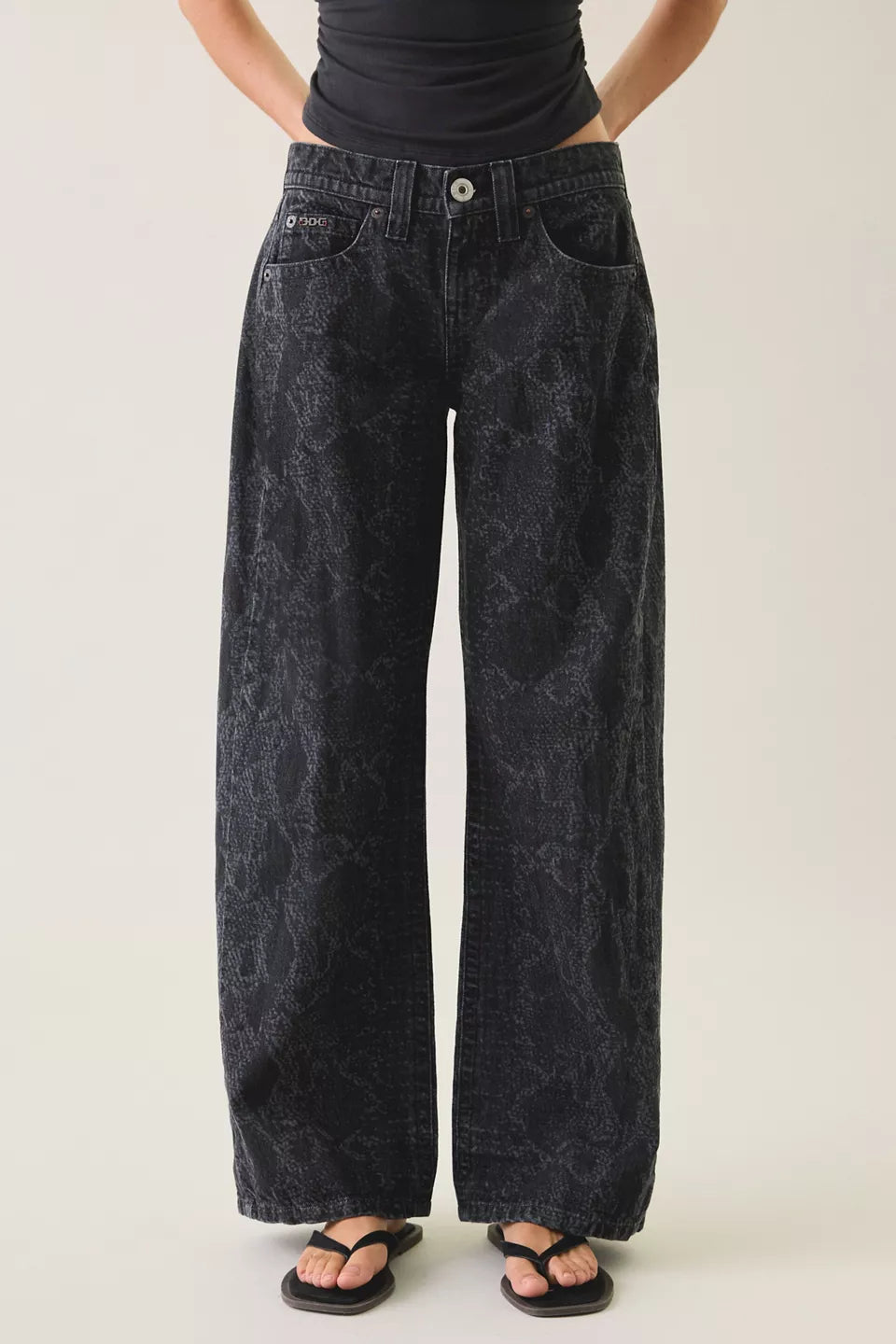 Women's Kayla Printed Low-Rise Baggy Jeans
