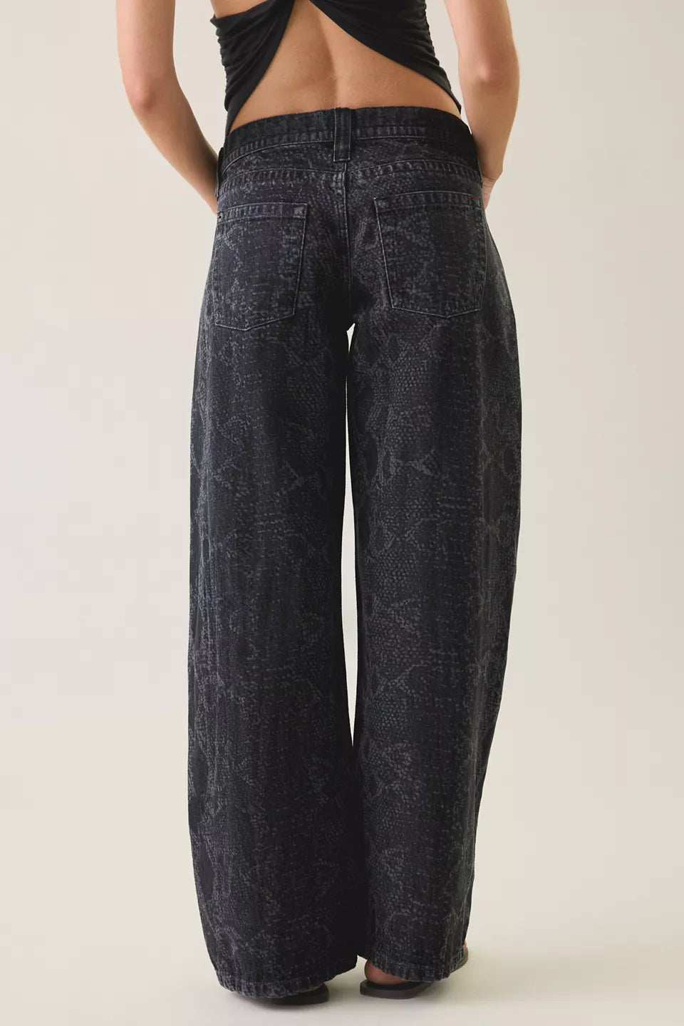 Women's Kayla Printed Low-Rise Baggy Jeans