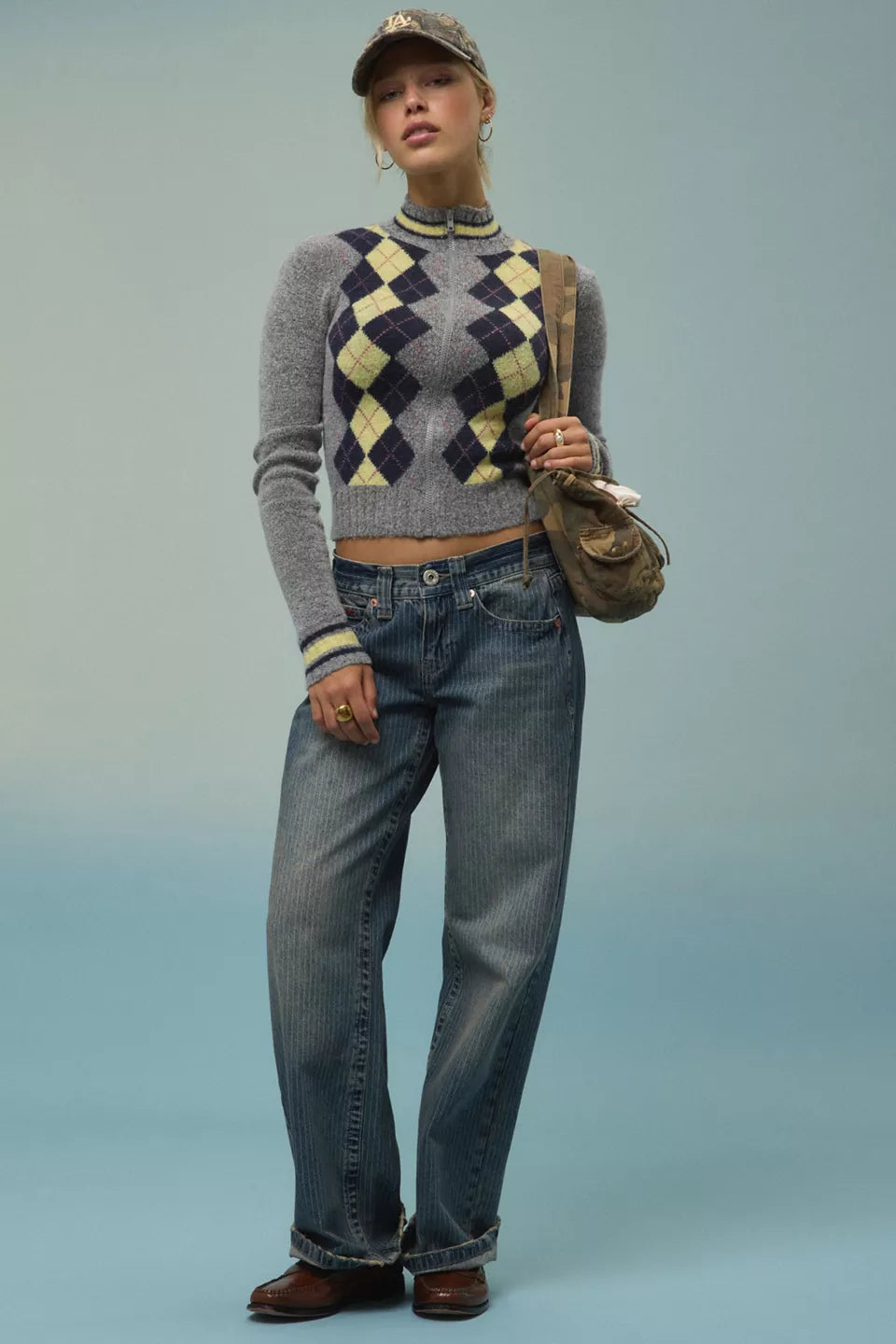 Women's Kayla Printed Low-Rise Baggy Jeans