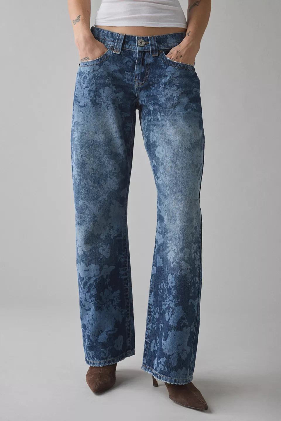 Women's Kayla Printed Low-Rise Baggy Jeans