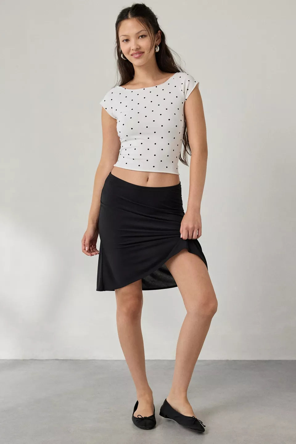 Out From Under Women's Cotton Compression Boatneck Cropped Tee