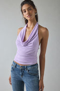 Silence + Noise Women's Coyote Cowl Neck Halter Top