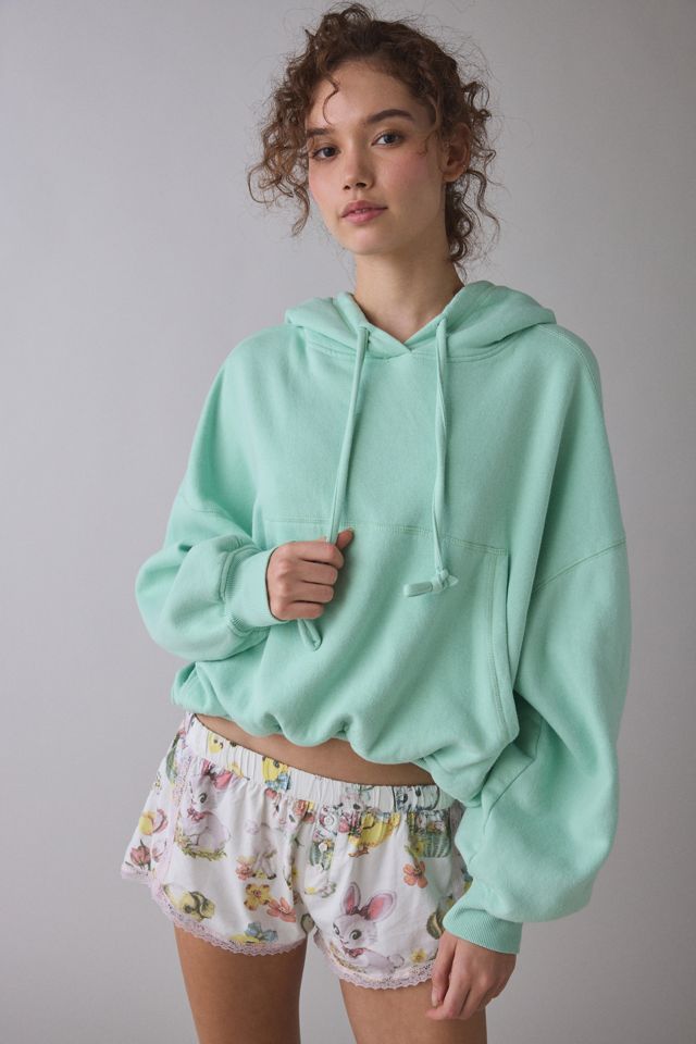 Out From Under Women's Try Me Bubble Cropped Hoodie Sweatshirt