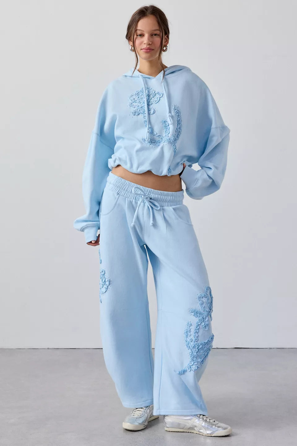 Women's Try Me Bubble Cropped Hoodie Sweatshirt