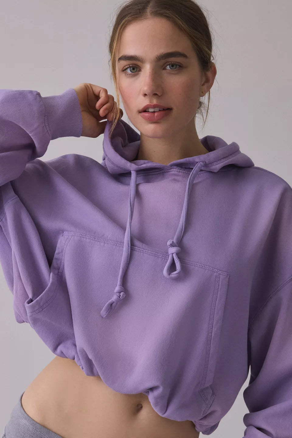 Women's Try Me Bubble Cropped Hoodie Sweatshirt