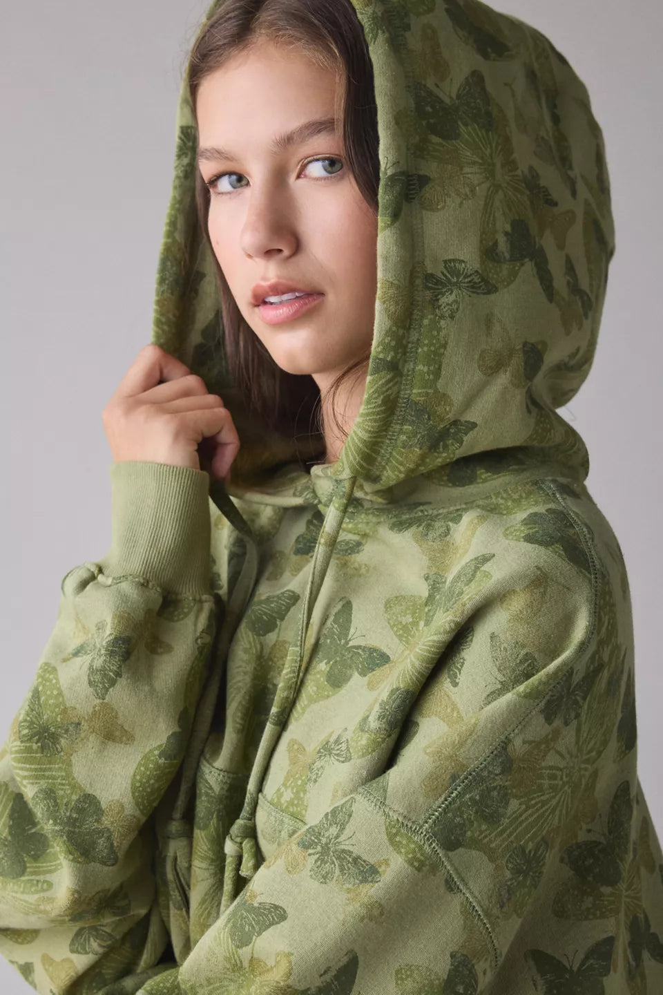 Women's Try Me Bubble Cropped Hoodie Sweatshirt
