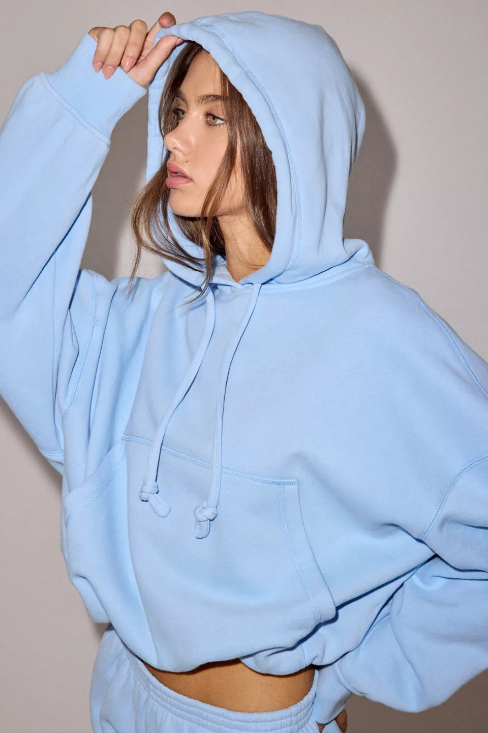 Women's Try Me Bubble Cropped Hoodie Sweatshirt