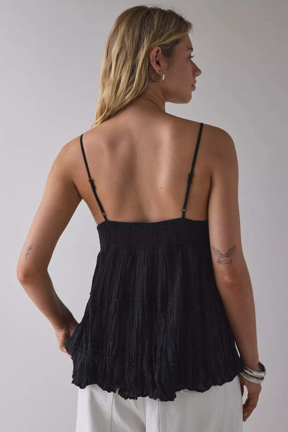 Women's Tara Embroidered Cotton Babydoll Cami