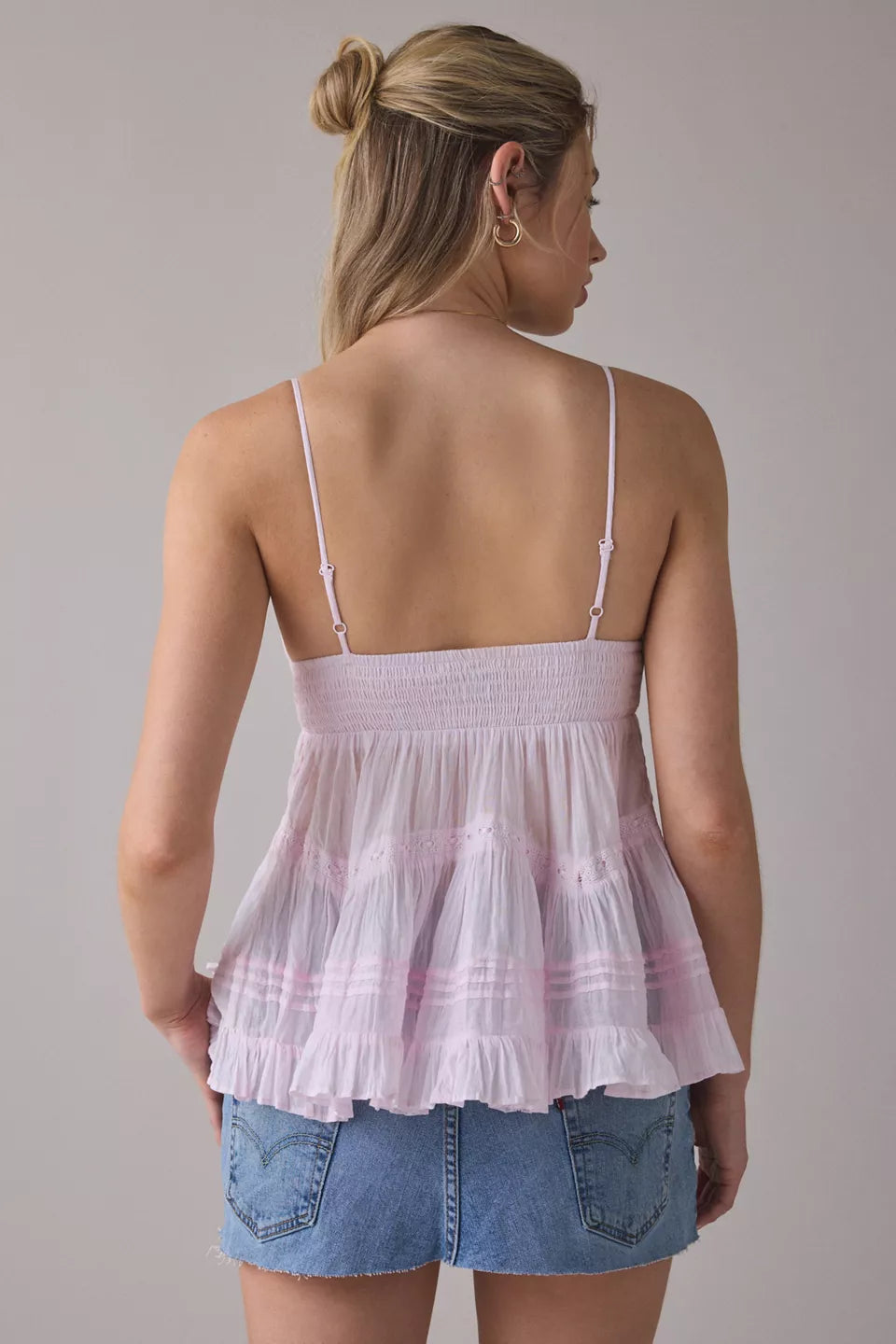 Women's Tara Embroidered Cotton Babydoll Cami