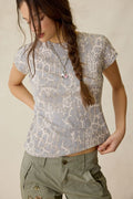 BDG Women's Printed Short Sleeve Spill The Tee