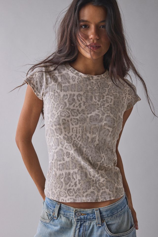 BDG Women's Printed Short Sleeve Spill The Tee