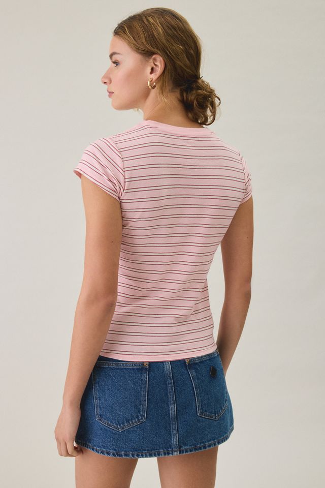 BDG Women's Spill The Printed Short Sleeve Tee