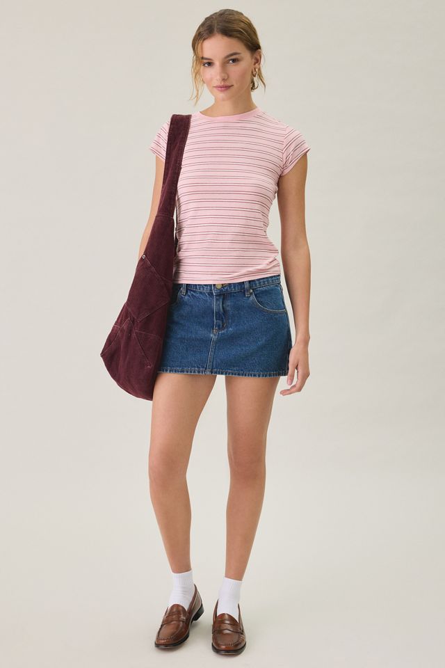 BDG Women's Spill The Printed Short Sleeve Tee