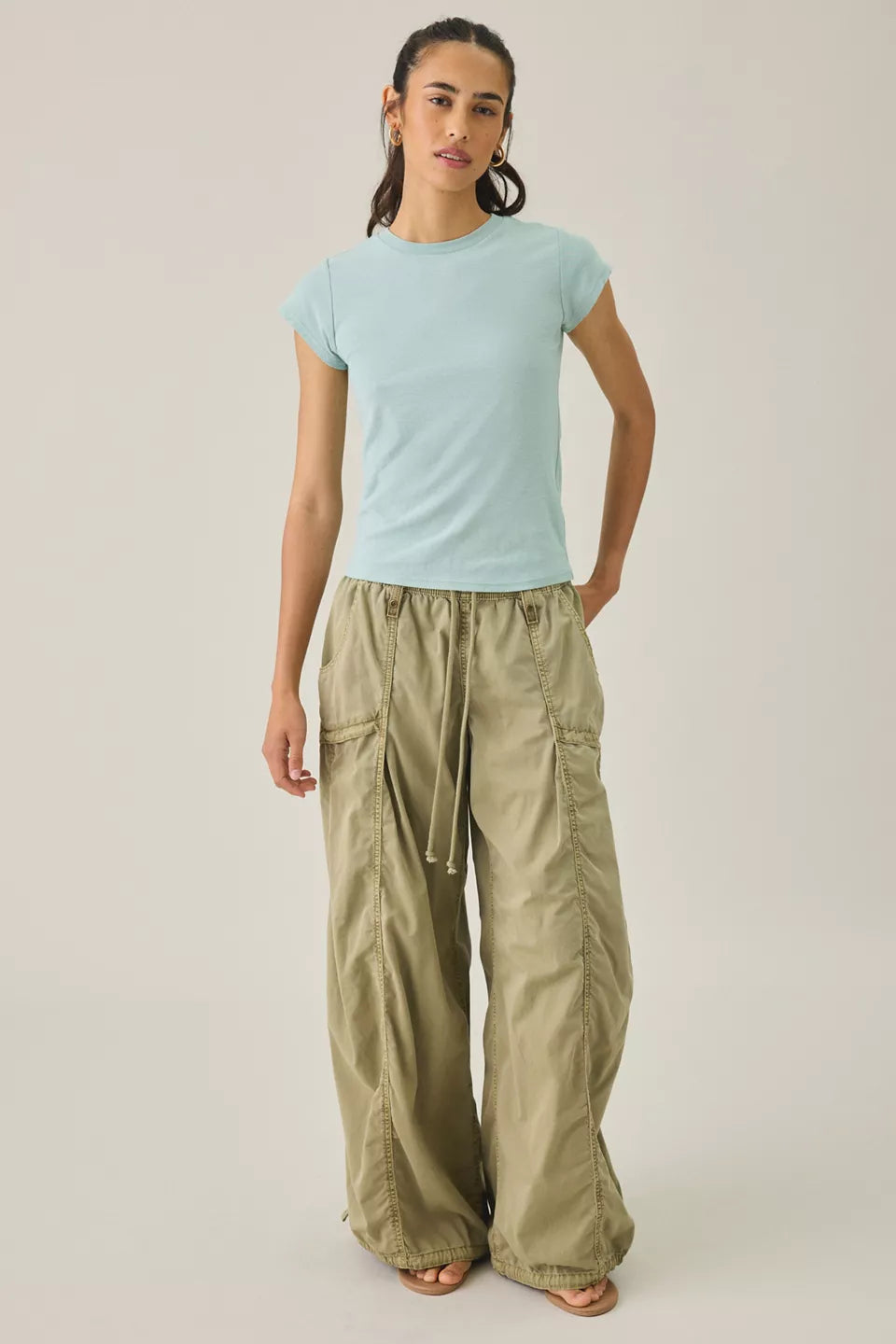 BDG Women's Short Sleeve Solid Spill The Tee