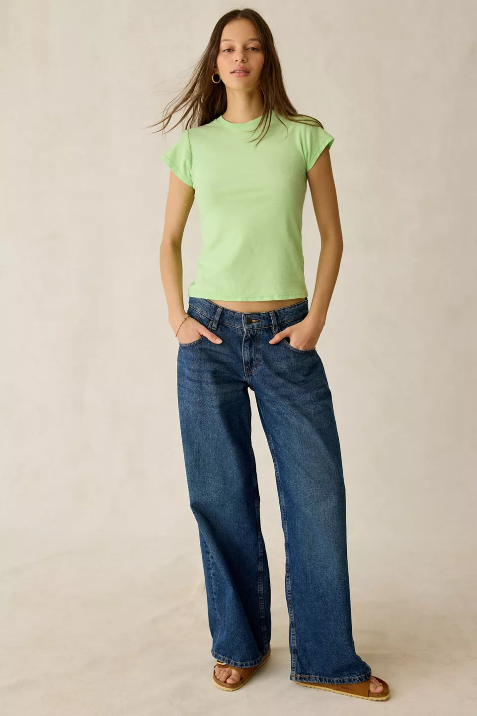 BDG Women's Short Sleeve Solid Spill The Tee