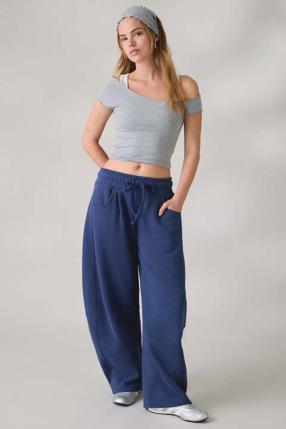 Women's Essential Barrel Leg Full Length Sweatpants