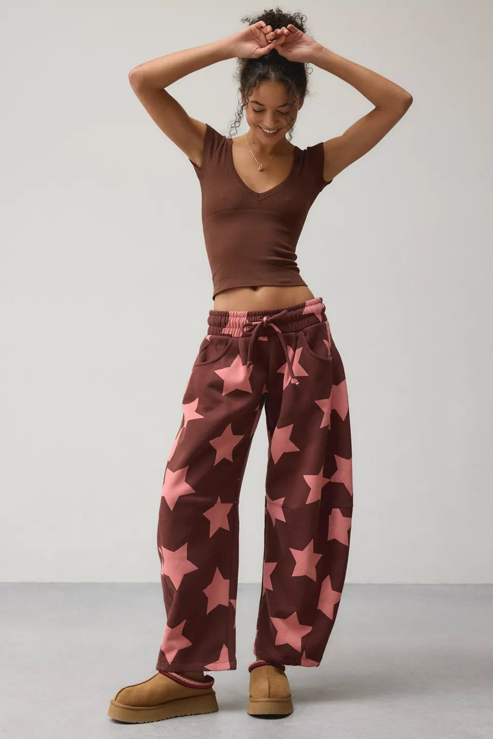 Women's Essential Barrel Leg Full Length Sweatpants