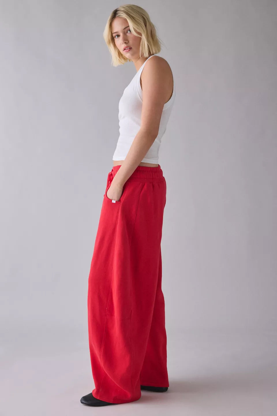 Women's Essential Barrel Leg Full Length Sweatpants