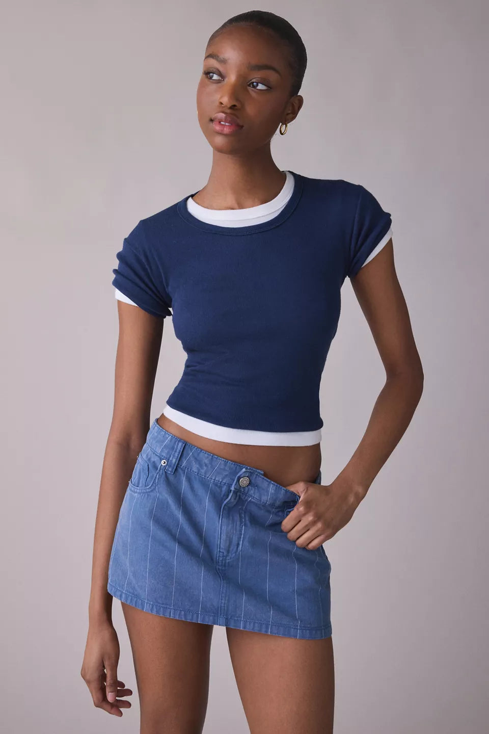 Women's Onna Denim Micro Mini Skirt
