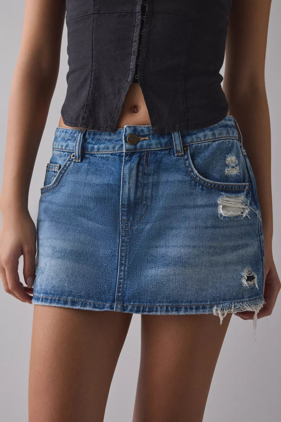 Women's Onna Denim Micro Mini Skirt
