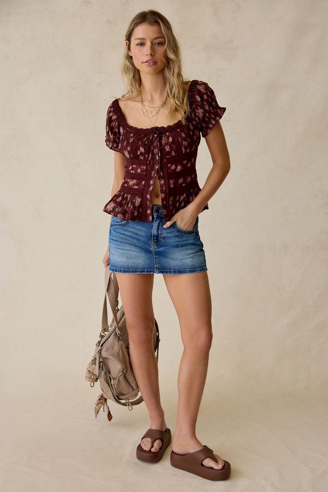 BDG Women's Onna Denim Micro Mini Skirt